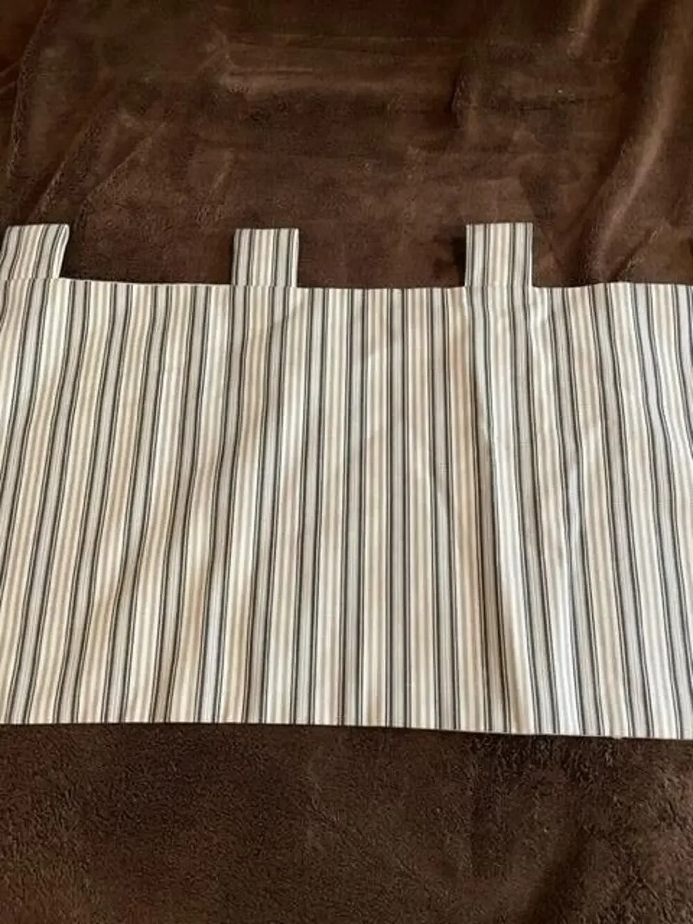 Handmade curtains 2 panels Grey Striped.